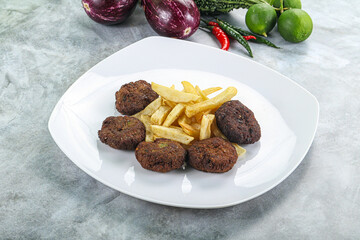 Vegan cuisine - chickpea round falafel
