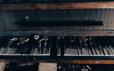 inside a destroyed school in Ukraine