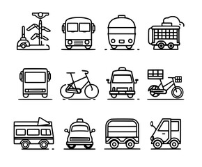 Transport Icon Set