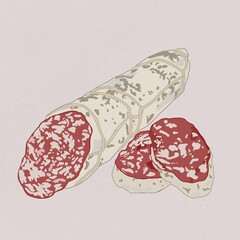 illustrazione di Salame italiano