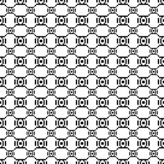 Fototapeta na wymiar Black and white pixel ornament pattern, modern Textile Tracery
