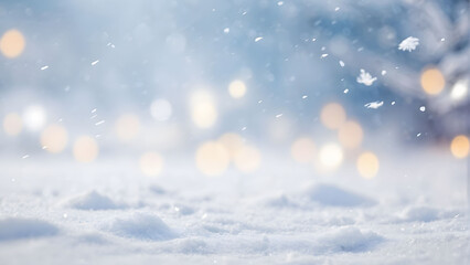 Naklejka premium A snowy landscape with a bright blue sky