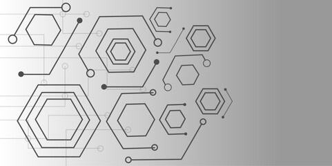 Vectors Geometric abstract background with simple Hexagon elements. Vector illustration for medicine, technology or science design.