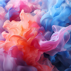 abstract background of colored flowing fabric. 3d rendering. 3d illustration.