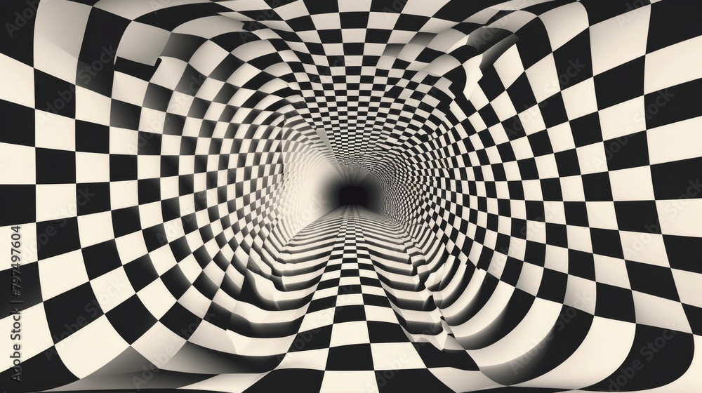 Aufkleber geometric patterns: a 3d vector illustration of a geometric pattern with optical illusion effects