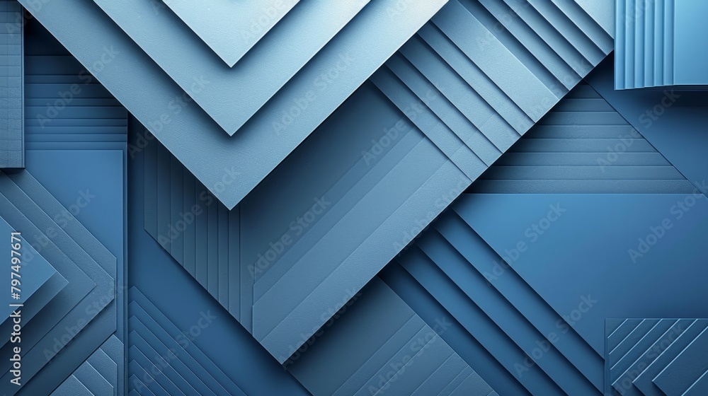Aufkleber geometric patterns: a 3d vector illustration of a minimalist geometric pattern with clean lines