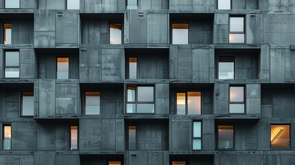 Geometric Patterns: An image of a modern building facade showcasing a geometric pattern