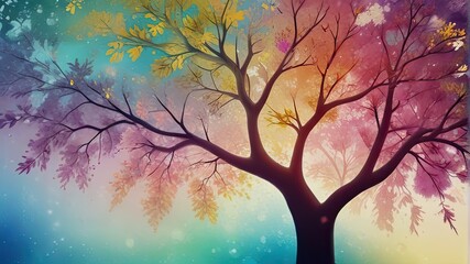 Fototapeta premium tree in the night