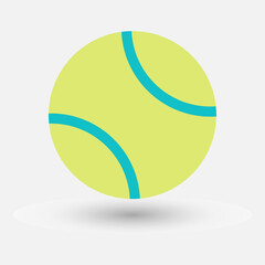 tennis ball icon isolated on background vector illustration