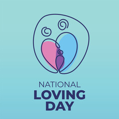 vector graphic of National Loving Day ideal for National Loving Day celebration.