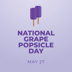 vector graphic of National Grape Popsicle Day ideal for National Grape Popsicle Day celebration.