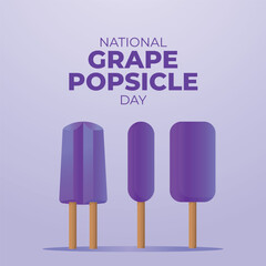 vector graphic of National Grape Popsicle Day ideal for National Grape Popsicle Day celebration.