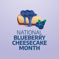 vector graphic of National Blueberry Cheesecake Day ideal for National Blueberry Cheesecake Day celebration.