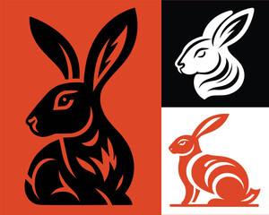 Hare vector design. rabbit animal silhouette vector. rabbit illustration, illustration of a rabbit. vector illustration