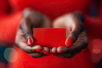 Handing out gift cards to African people in need