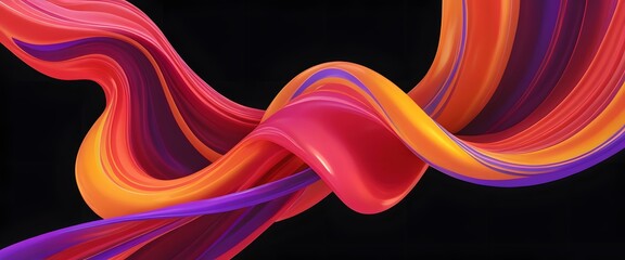 Colorful fluid background wallpaper, wavy abstract, futuristic and modern. Isolated object.