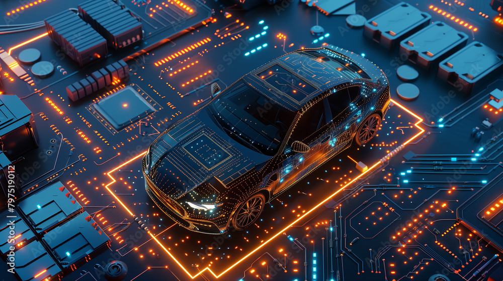 Poster a chip designed for automotive applications, featuring ruggedized construction, temperature toleranc