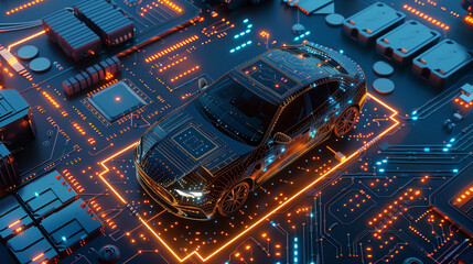  a chip designed for automotive applications, featuring ruggedized construction, temperature tolerance, and embedded security features for autonomous driving and vehicle connectivity.