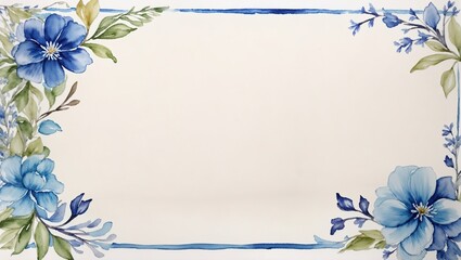 Blank book mockup page with flowers on the frame