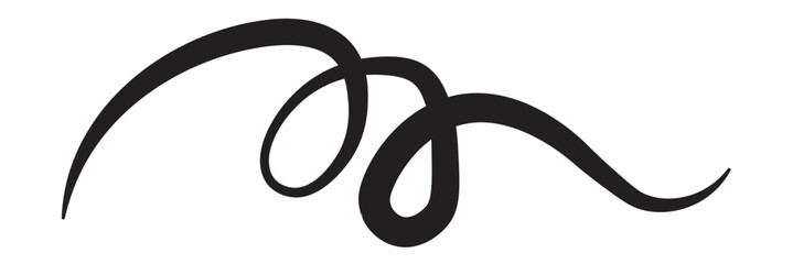 Abstract wavy thin line. Squiggle elements. Vector isolated illustration eps10