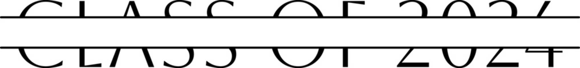 Class of 2024 vector illustration.