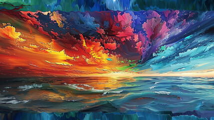 A symphony of colors dances across the horizon, painting the world with shades of possibility.