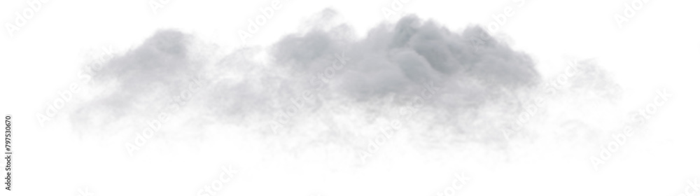 Wall mural clouds floating in the atmosphere with isolated on transparent background - png file, 3d rendering i