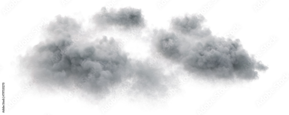 Wall mural the clouds floating in the sky were about to turn into rain clouds with isolated on transparent back