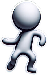 Fototapeta premium Eine minimalistische Vektorgrafik einer Comicfigur beim Tanzen