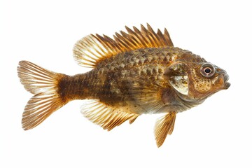 Naklejka premium High-Resolution Flounder: Detailed Brownish Scales with Metallic Sheen