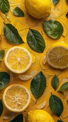 background of lemons 