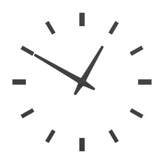 Clock on white background. Isolated 3D illustration