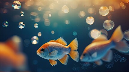masago fish underwater background