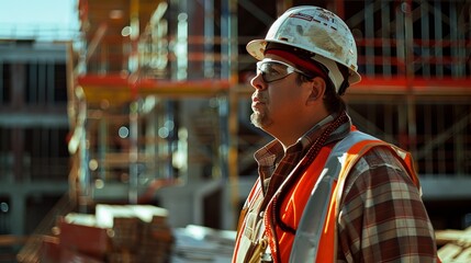 Construction Professional Surveying Construction Site