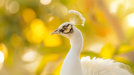 Obraz premium Close up of a white peacock
