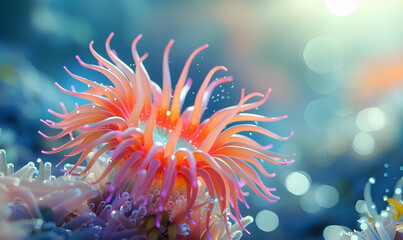 A sea anemone catches prey by shocking them Underwater Electrify: Sea Anemone's Capture"