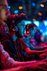 Esports Enthusiasts Participating in a Gaming Convention Trying Out the Latest Technology