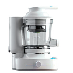 Transparent image of a white coloured modern trendy looking electric juice maker machine