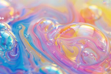 Psychedelic  multicolored soap bubble abstract background