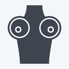 Icon Breast Augmentation. related to Medical Specialties symbol. glyph style. simple design illustration