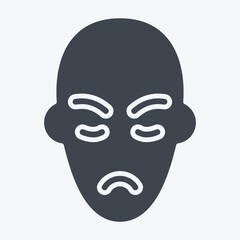 Icon Facial Plastic Surgery. related to Medical Specialties symbol. glyph style. simple design illustration