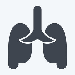 Icon Pulmonology. related to Medical Specialties symbol. glyph style. simple design illustration