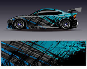 Car wrap design vector.Graphic abstract stripe racing background designs for vehicle, rally, race, adventure and car racing liverY