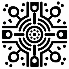 Obraz premium Artificial intelligence, AI icon