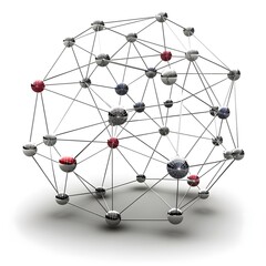 network concept,One black sphere ai generated
