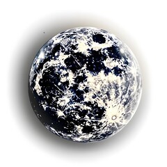 earth globe on black,Hyperrealistic moon with starry space background
