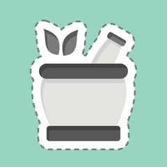 Sticker line cut Naturopathy. related to Medical Specialties symbol. simple design illustration