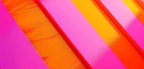 Neon orange and pink stripes in vibrant abstract, dynamic and youthful.