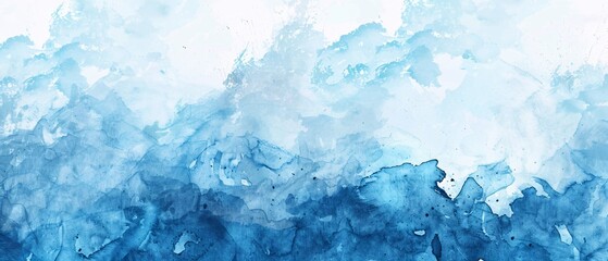 Obraz premium A blue and white background with splatters of paint