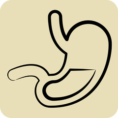 Icon Gastroenterology. related to Medical Specialties symbol. hand drawn style. simple design illustration